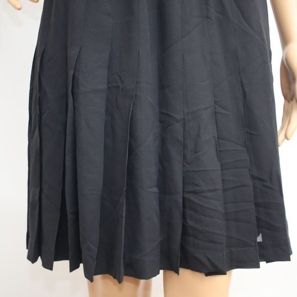 NEW Escada 100% Silk Black Pleated Skirt M - Picture 6 of 8